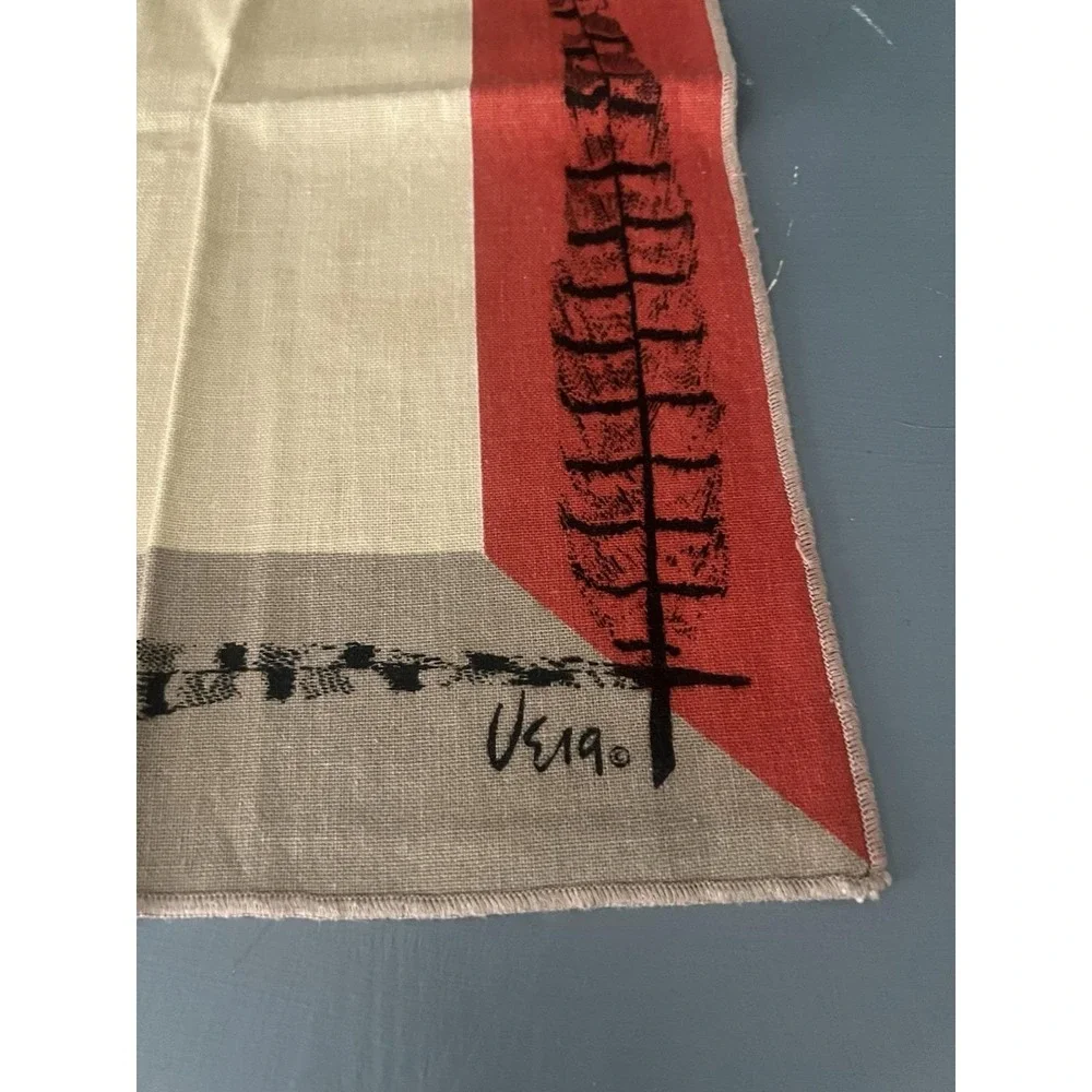 Vintage Vera Neumann Cloth Napkins Set of 4 MCM Abstract Linen 15